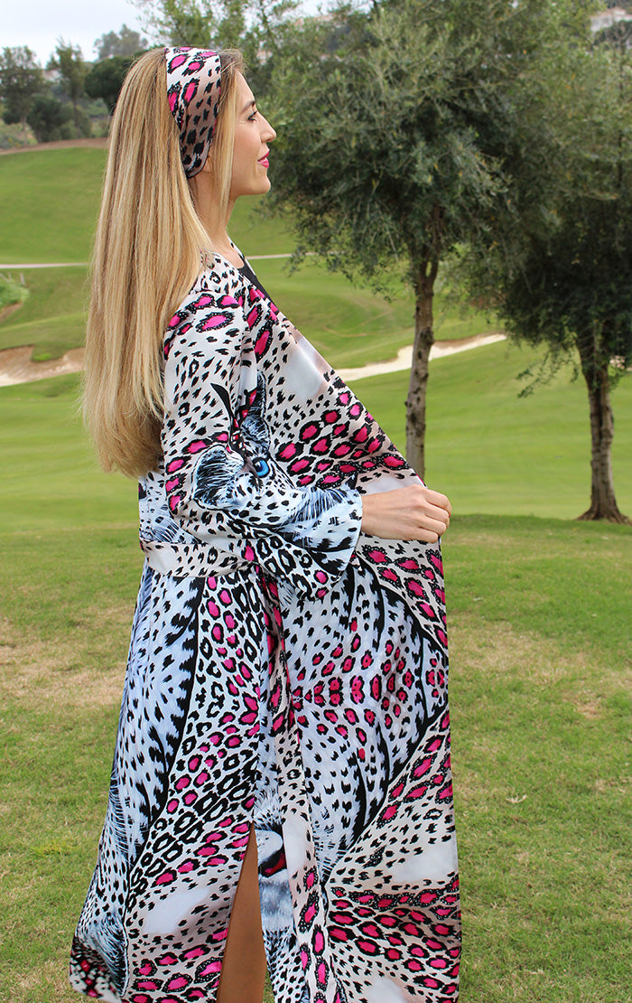 BALTOJO LEOPARDO KIMONO